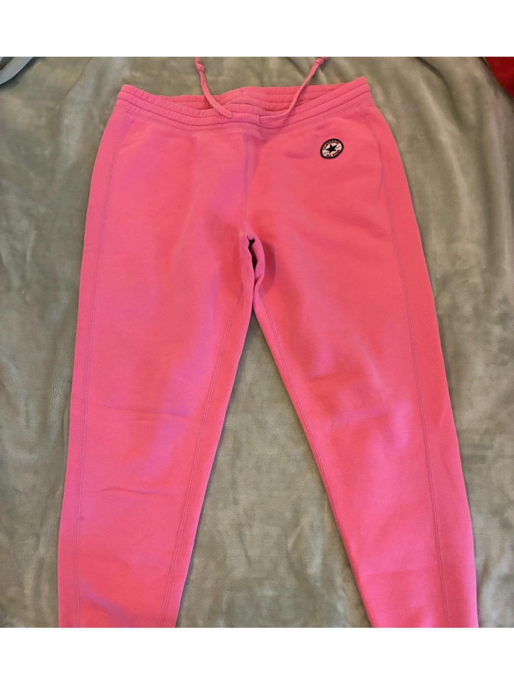 Women’s Converse Pink Sweatpants with Drawstring Waistline Size X-LARGE
